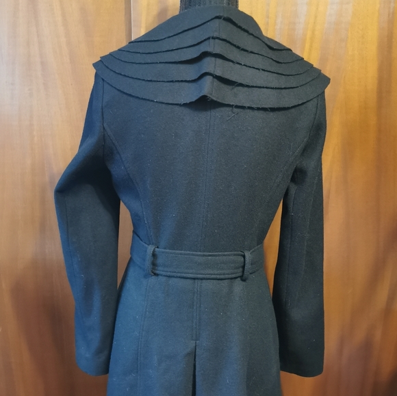Candie's Black Wool Blend Coat Size Medium - Picture 3 of 8